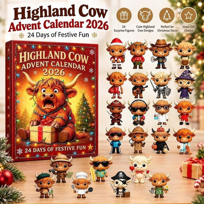 Highland Cow 24-Day Advent Calendar